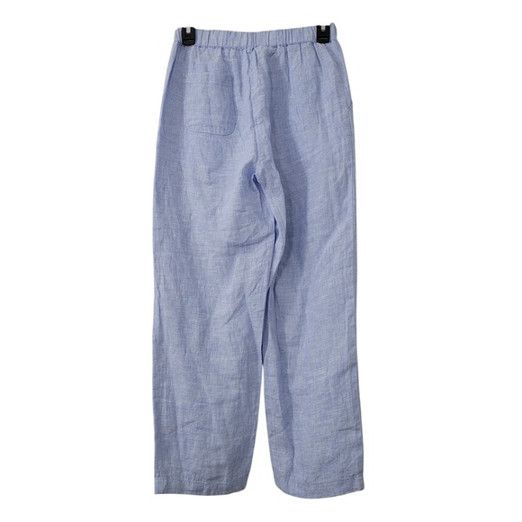 Quince European Linen Tapered Ankle Pants Size XS Light Blue‎ 26" Inseam Pull On - Picture 2 of 8